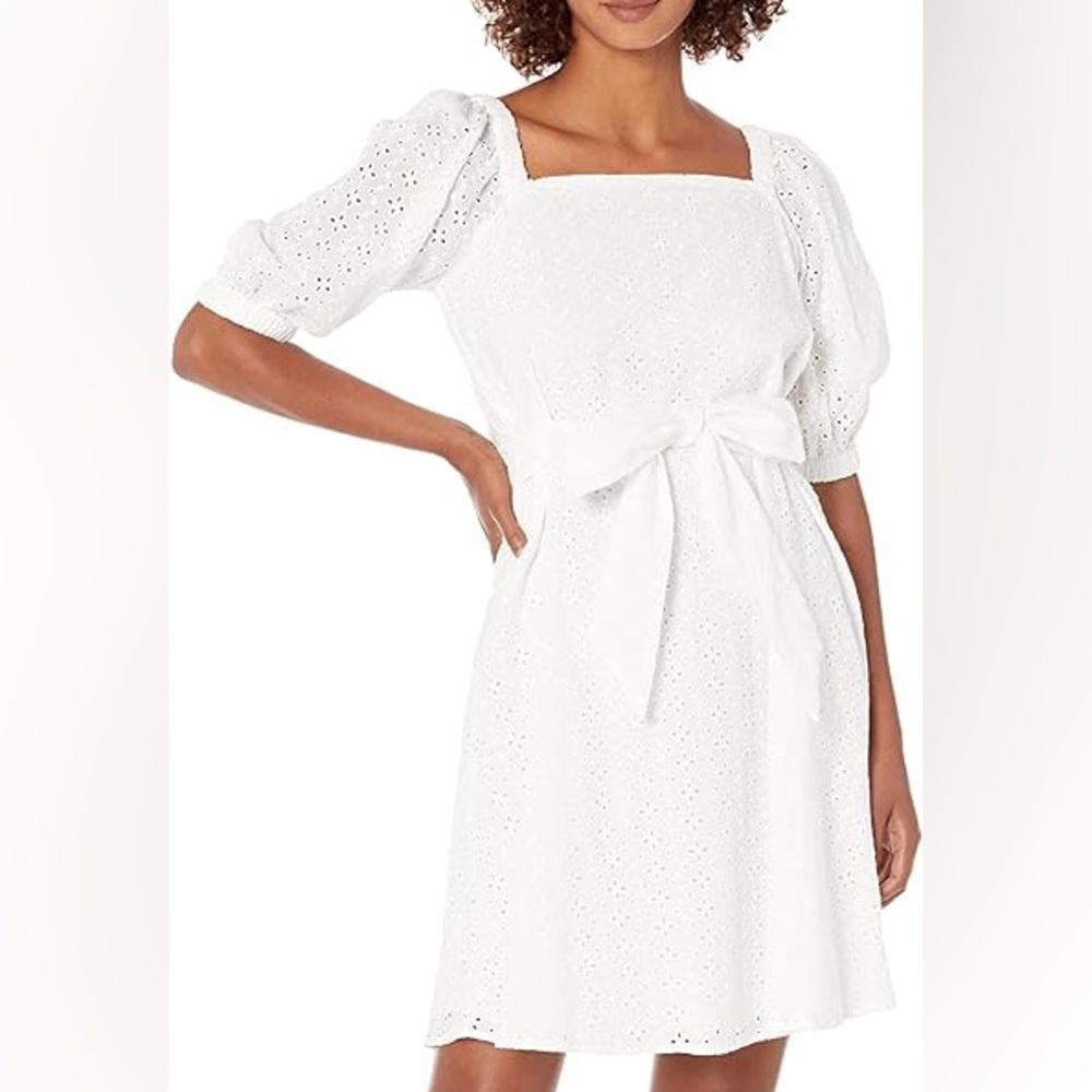 NWT Anne Klein White Eyelet Dress